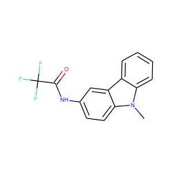 Cn1c2ccccc2c2cc(NC(=O)C(F)(F)F)ccc21 ZINC000013490270