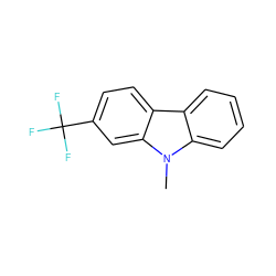 Cn1c2ccccc2c2ccc(C(F)(F)F)cc21 ZINC000053295380