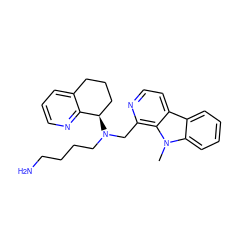 Cn1c2ccccc2c2ccnc(CN(CCCCN)[C@@H]3CCCc4cccnc43)c21 ZINC000200692445