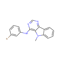 Cn1c2ccccc2c2ncnc(Nc3cccc(Br)c3)c21 ZINC000003815285