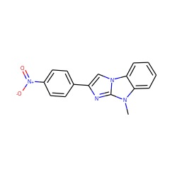 Cn1c2ccccc2n2cc(-c3ccc([N+](=O)[O-])cc3)nc12 ZINC000000275080