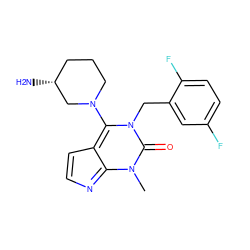 Cn1c2nccc-2c(N2CCC[C@@H](N)C2)n(Cc2cc(F)ccc2F)c1=O ZINC000169710337