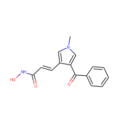 Cn1cc(/C=C/C(=O)NO)c(C(=O)c2ccccc2)c1 ZINC000028766895