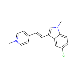 Cn1cc(/C=C/c2cc[n+](C)cc2)c2cc(Cl)ccc21 ZINC000006719272