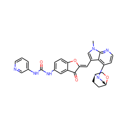 Cn1cc(/C=C2\Oc3ccc(NC(=O)Nc4cccnc4)cc3C2=O)c2c(N3C[C@H]4CC[C@H]3CO4)ccnc21 ZINC000261100577