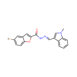 Cn1cc(/C=N/NC(=O)c2cc3cc(Br)ccc3o2)c2ccccc21 ZINC000002305467