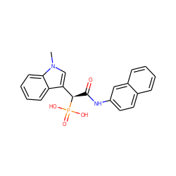 Cn1cc([C@@H](C(=O)Nc2ccc3ccccc3c2)P(=O)(O)O)c2ccccc21 ZINC000028604287