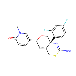 Cn1cc([C@H]2C[C@H]3CSC(N)=N[C@@]3(c3ccc(F)cc3F)CO2)ccc1=O ZINC000169708465