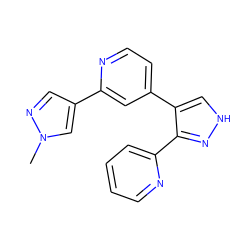 Cn1cc(-c2cc(-c3c[nH]nc3-c3ccccn3)ccn2)cn1 ZINC000072117006