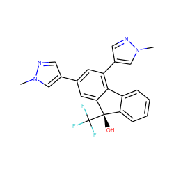 Cn1cc(-c2cc(-c3cnn(C)c3)c3c(c2)[C@@](O)(C(F)(F)F)c2ccccc2-3)cn1 ZINC000144897131