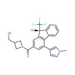 Cn1cc(-c2cc(C(=O)N3CC(CO)C3)cc3c2-c2ccccc2[C@@]3(O)C(F)(F)F)cn1 ZINC000144823065