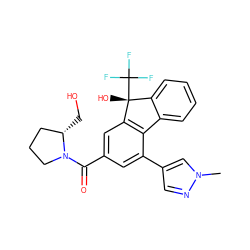 Cn1cc(-c2cc(C(=O)N3CCC[C@@H]3CO)cc3c2-c2ccccc2[C@@]3(O)C(F)(F)F)cn1 ZINC000144832537