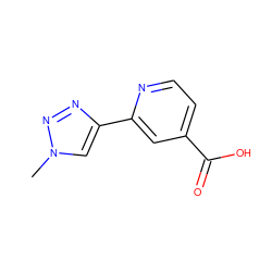 Cn1cc(-c2cc(C(=O)O)ccn2)nn1 ZINC000473124142