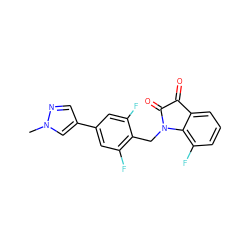 Cn1cc(-c2cc(F)c(CN3C(=O)C(=O)c4cccc(F)c43)c(F)c2)cn1 ZINC000049048180