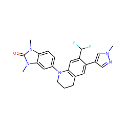 Cn1cc(-c2cc3c(cc2C(F)F)N(c2ccc4c(c2)n(C)c(=O)n4C)CCC3)cn1 ZINC001772631920