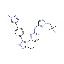 Cn1cc(-c2ccc(-c3c4c(nn3C)CCc3cnc(Nc5ccn(CC(C)(C)O)n5)nc3-4)cc2)cn1 ZINC000205266233