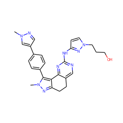 Cn1cc(-c2ccc(-c3c4c(nn3C)CCc3cnc(Nc5ccn(CCCO)n5)nc3-4)cc2)cn1 ZINC000224945598