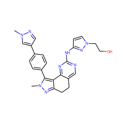 Cn1cc(-c2ccc(-c3c4c(nn3C)CCc3cnc(Nc5ccn(CCO)n5)nc3-4)cc2)cn1 ZINC000224943867