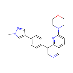 Cn1cc(-c2ccc(-c3cncc4ccc(N5CCOCC5)nc34)cc2)cn1 ZINC000653819693