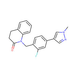 Cn1cc(-c2ccc(CN3C(=O)CCc4ccccc43)c(F)c2)cn1 ZINC000095593984