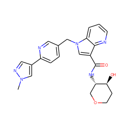 Cn1cc(-c2ccc(Cn3cc(C(=O)N[C@H]4COCC[C@@H]4O)c4ncccc43)cn2)cn1 ZINC000473136146