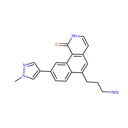 Cn1cc(-c2ccc3c(CCCN)cc4cc[nH]c(=O)c4c3c2)cn1 ZINC000028955877