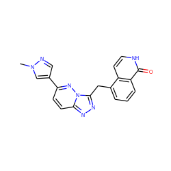 Cn1cc(-c2ccc3nnc(Cc4cccc5c(=O)[nH]ccc45)n3n2)cn1 ZINC000073196086