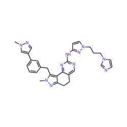 Cn1cc(-c2cccc(Cc3c4c(nn3C)CCc3cnc(Nc5ccn(CCCn6ccnc6)n5)nc3-4)c2)cn1 ZINC000224944785