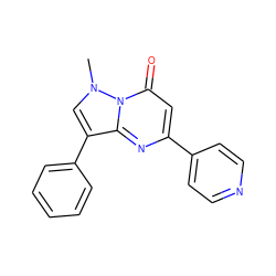 Cn1cc(-c2ccccc2)c2nc(-c3ccncc3)cc(=O)n21 ZINC000063540211