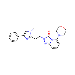 Cn1cc(-c2ccccc2)nc1CCn1nc2cccc(N3CCOCC3)n2c1=O ZINC000148090379