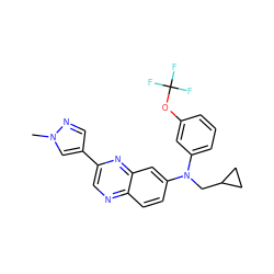 Cn1cc(-c2cnc3ccc(N(CC4CC4)c4cccc(OC(F)(F)F)c4)cc3n2)cn1 ZINC000219385772