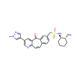 Cn1cc(-c2cnc3ccc4ccc(CS(=O)(=O)N[C@@H]5CCCC[C@H]5N)cc4c(=O)c3c2)cn1 ZINC000095583525