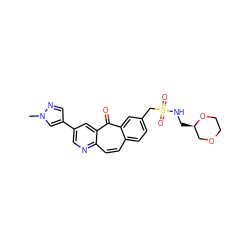 Cn1cc(-c2cnc3ccc4ccc(CS(=O)(=O)NC[C@@H]5COCCO5)cc4c(=O)c3c2)cn1 ZINC000095584889