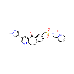 Cn1cc(-c2cnc3ccc4ccc(CS(=O)(=O)NCc5cccc[n+]5[O-])cc4c(=O)c3c2)cn1 ZINC000095582656