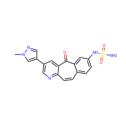 Cn1cc(-c2cnc3ccc4ccc(NS(N)(=O)=O)cc4c(=O)c3c2)cn1 ZINC000072112667