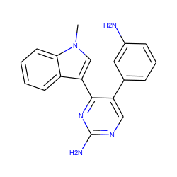 Cn1cc(-c2nc(N)ncc2-c2cccc(N)c2)c2ccccc21 ZINC000043121257