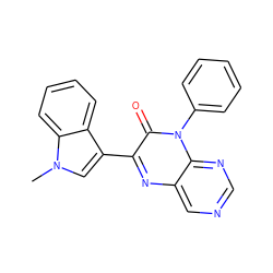 Cn1cc(-c2nc3cncnc3n(-c3ccccc3)c2=O)c2ccccc21 ZINC000004238668