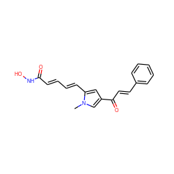 Cn1cc(C(=O)/C=C/c2ccccc2)cc1/C=C/C=C/C(=O)NO ZINC000013559554