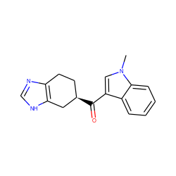 Cn1cc(C(=O)[C@@H]2CCc3nc[nH]c3C2)c2ccccc21 ZINC000005116719