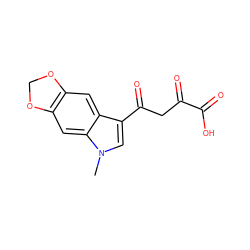 Cn1cc(C(=O)CC(=O)C(=O)O)c2cc3c(cc21)OCO3 ZINC000101021233