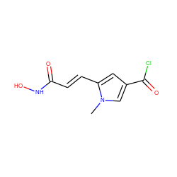 Cn1cc(C(=O)Cl)cc1/C=C/C(=O)NO ZINC000042920554