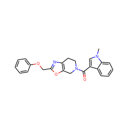 Cn1cc(C(=O)N2CCc3nc(COc4ccccc4)oc3C2)c2ccccc21 ZINC000113251946