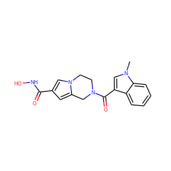 Cn1cc(C(=O)N2CCn3cc(C(=O)NO)cc3C2)c2ccccc21 ZINC000200067416