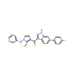 Cn1cc(C(=O)c2ccn3c2CS[C@@H]3c2cccnc2)c2ccc(-c3ccc(F)cc3)cc21 ZINC000026731642