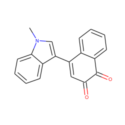 Cn1cc(C2=CC(=O)C(=O)c3ccccc32)c2ccccc21 ZINC000013862807