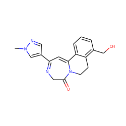 Cn1cc(C2=NCC(=O)N3CCc4c(CO)cccc4C3=C2)cn1 ZINC000148986924