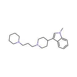 Cn1cc(C2CCN(CCCN3CCCCC3)CC2)c2ccccc21 ZINC000034801034