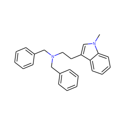 Cn1cc(CCN(Cc2ccccc2)Cc2ccccc2)c2ccccc21 ZINC000040428112