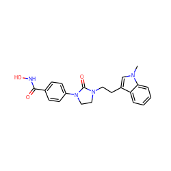 Cn1cc(CCN2CCN(c3ccc(C(=O)NO)cc3)C2=O)c2ccccc21 ZINC000205707514