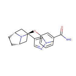 Cn1cc(CN2[C@H]3CC[C@@H]2C[C@@H](Oc2cccc(C(N)=O)c2)C3)cn1 ZINC000101366397